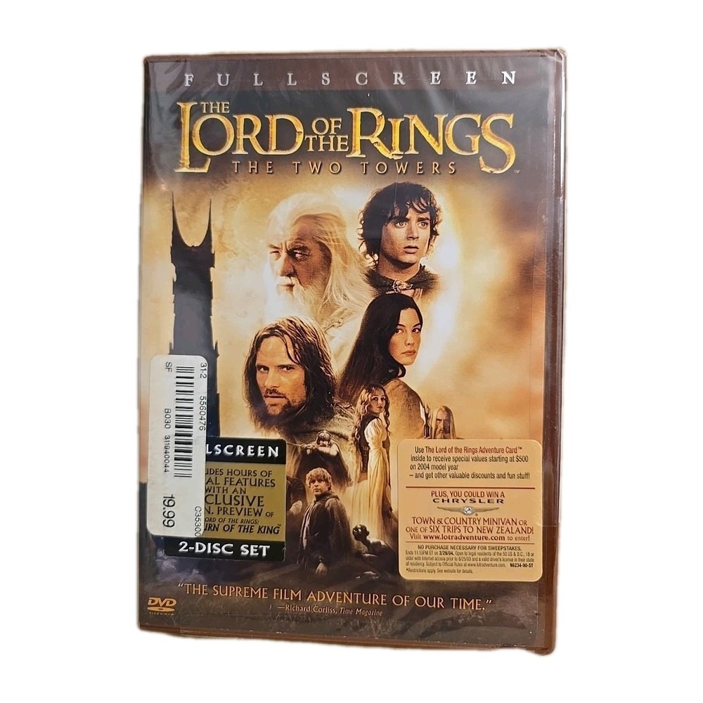 The Lord of the‎ Rings: The Two Towers (DVD, 2003, 2-Disc Set, Full Frame Two...